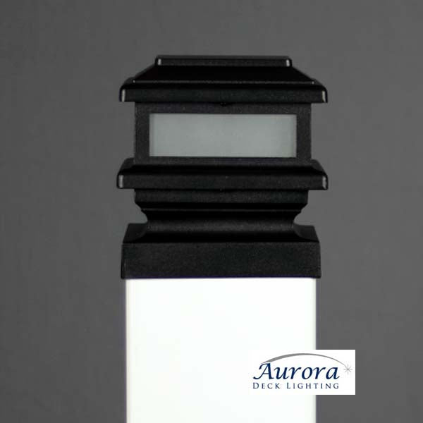 Aurora Triton LED Post Cap Light - Matte Black - The Deck Store USA