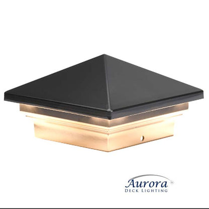 Aurora Venus LED Post Cap Light - Black - The Deck Store USA