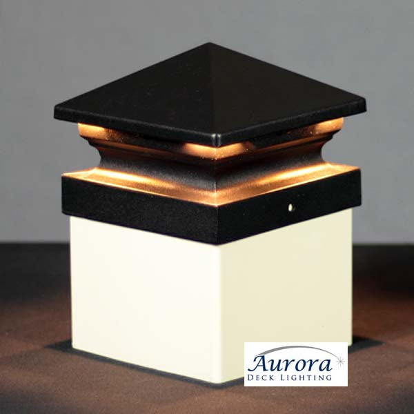 Aurora Venus LED Post Cap Light - Matte Black - The Deck Store USA
