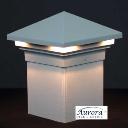 Aurora Venus LED Post Cap Light - White - The Deck Store USA
