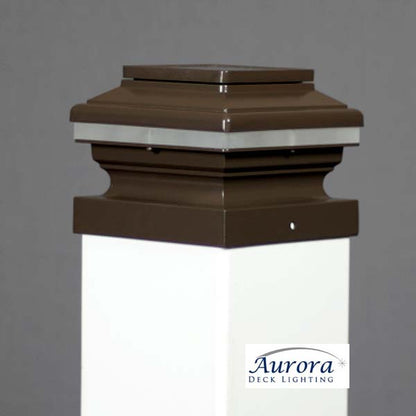 Aurora Zena Solar Post Cap Light - Bronze - The Deck Store USA
