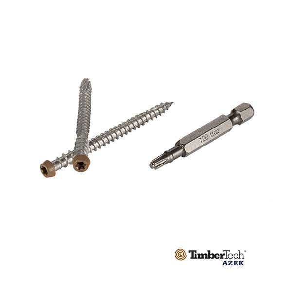 Azek TOPLoc Screws For PVC - Brown - The Deck Store USA