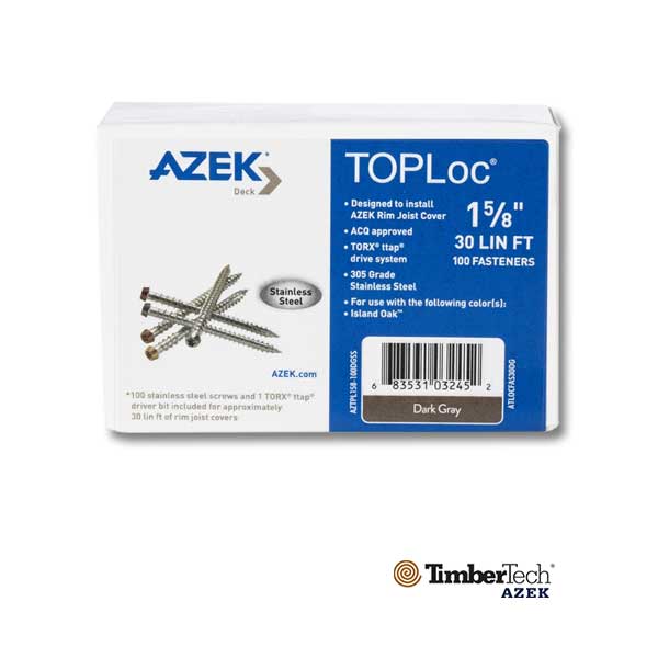 Azek TOPLoc Fascia Screws For PVC Box - The Deck Store USA