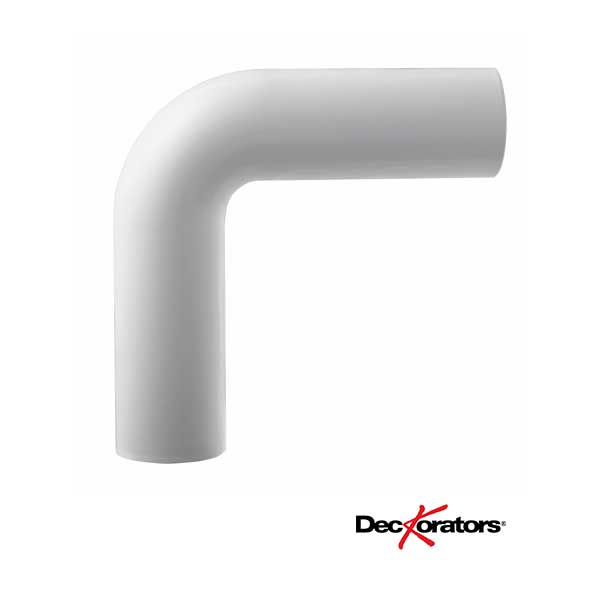 Deckorators ADA Handrail 90 Degree Inside/Outside Corner - Textured White