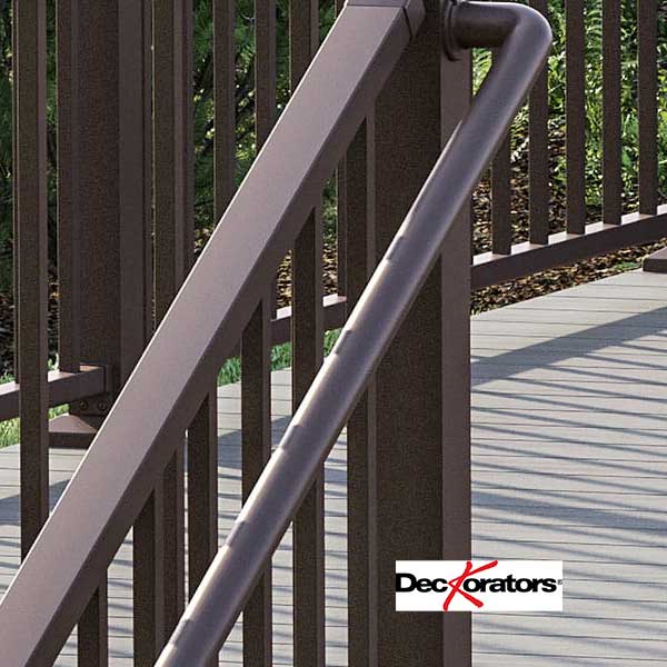 Deckorators ADA Graspable Handrail - Textured Bronze Installed