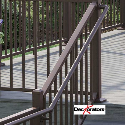 Deckorators ADA Graspable Handrail - Textured Weathered Brown Installed