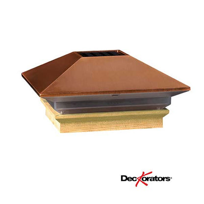 Deckorators Solar Copper High Point Post Caps at The Deck Store USA