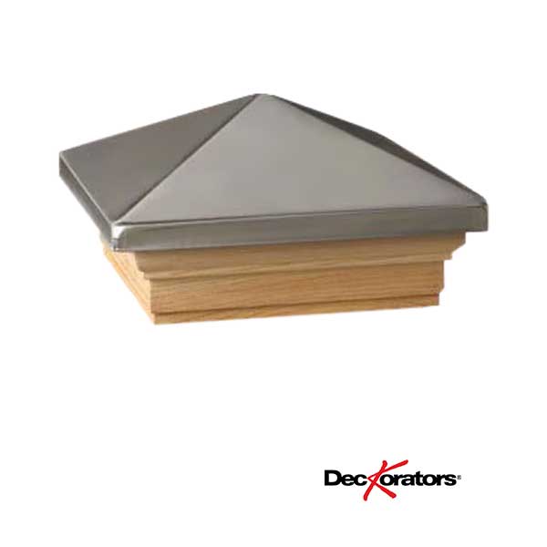 Deckorators Victoria High Point Post Caps - Stainless - The Deck Store USA