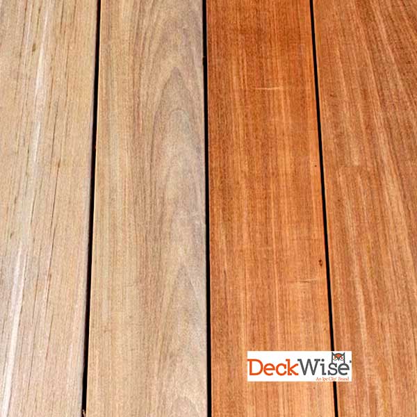 DeckWise Deck & Wood Cleaner & Brightener Before & After - The Deck Store USA