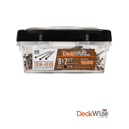 DeckWise ColorMatch Deck Screws 1050ct Bucket - The Deck Store USA