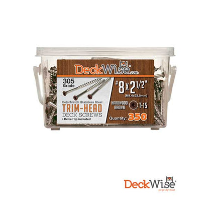DeckWise ColorMatch Deck Screws 350ct Bucket - The Deck Store USA