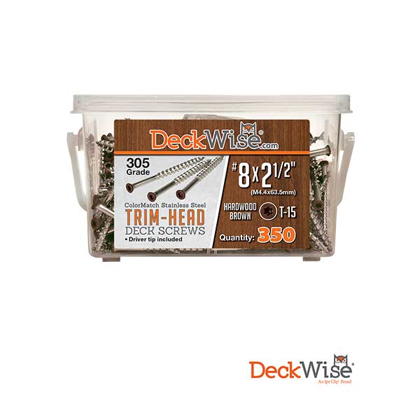 DeckWise ColorMatch Deck Screws 350ct Bucket - The Deck Store USA