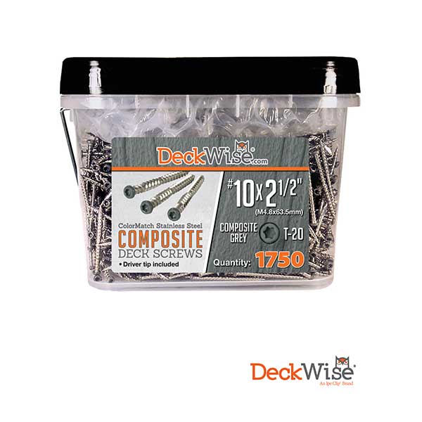 DeckWise Composite Deck Screw 1750ct Bucket - The Deck Store USA