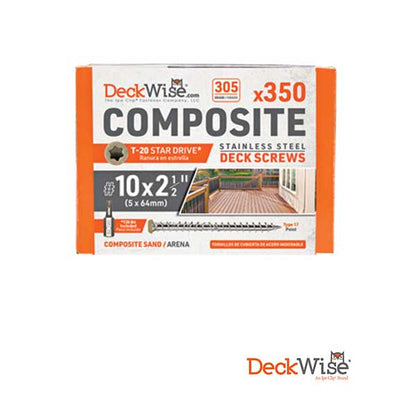 DeckWise Composite Deck Screw 350ct Box - The Deck Store USA
