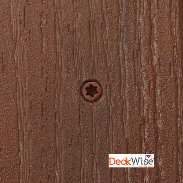 DeckWise Composite Deck Screw - Rosy Brown Installed - The Deck Store USA