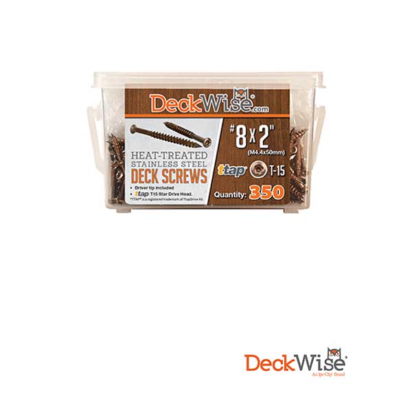 DeckWise Heat-Treated Deck Screws - 350ct - The Deck Store USA