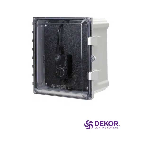 Dekor Enclosure Box With Hinged Plate With Timer Installed - The Deck Store USA
