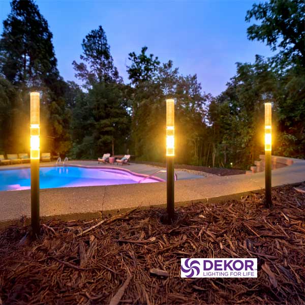 Dekor Lucentis Pathway Lights Installed
