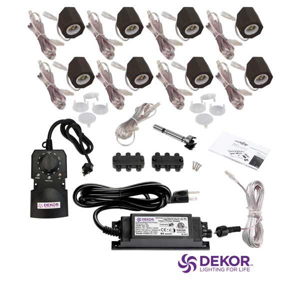 Dekor Petite Directional Post Lights - 8 Light Kit - The Deck Store USA