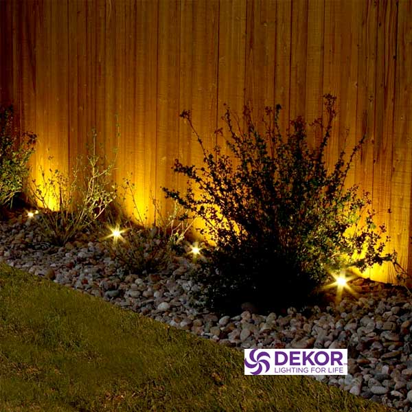 Dekor Puck Lights Installed On Fence
