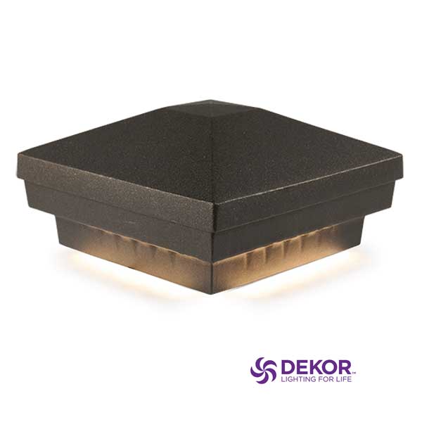 Dekor Pyramid Post Cap Lights - Oil Rubbed Bronze - The Deck Store USA