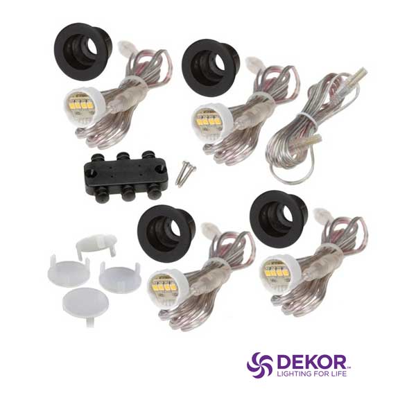Dekor Recessed Stair Lights 4 Pack - The Deck Store USA