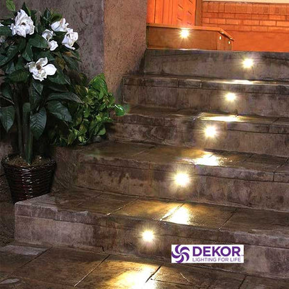 Dekor Recessed Stair Lights In Stone - The Deck Store USA