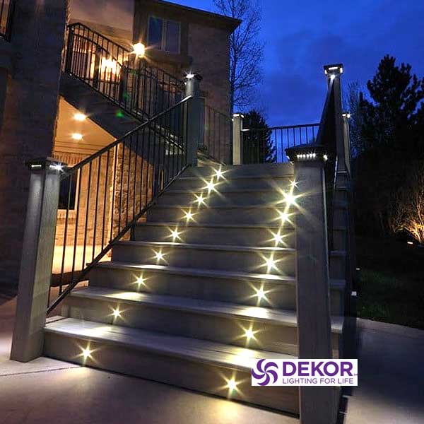 Dekor Recessed Stair Lights In Steps - The Deck Store USA