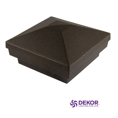 Dekor Oil Rubbed Bronze Rondi Pyramid Post Caps at The Deck Store USA