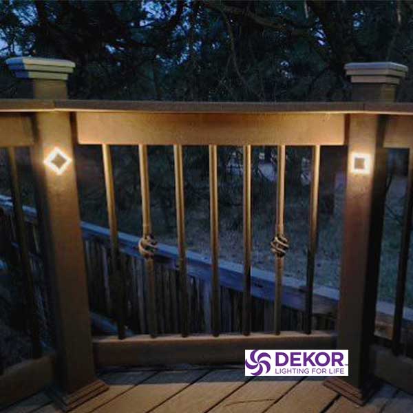 Dekor Sapphire Rail Light - Installed - The Deck Store USA