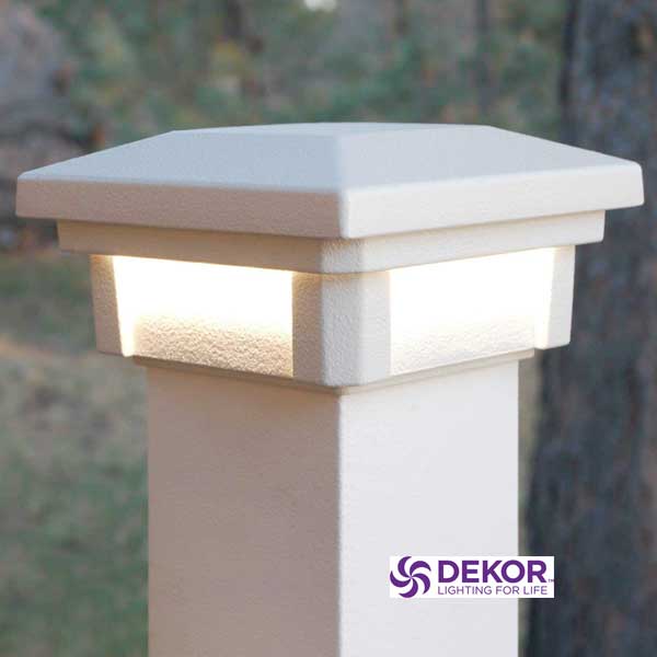 Dekor Savona Post Cap Lights - Intrinsic White - The Deck Store USA