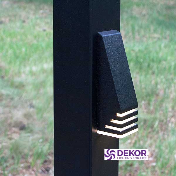 Dekor Sottile Wedge Rail Light - Obsidian Black Installed - The Deck Store USA