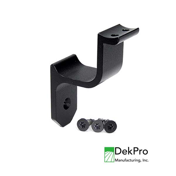 DekPro Prestige ADA Handrail Mid-Rail Bracket - Absolute Black