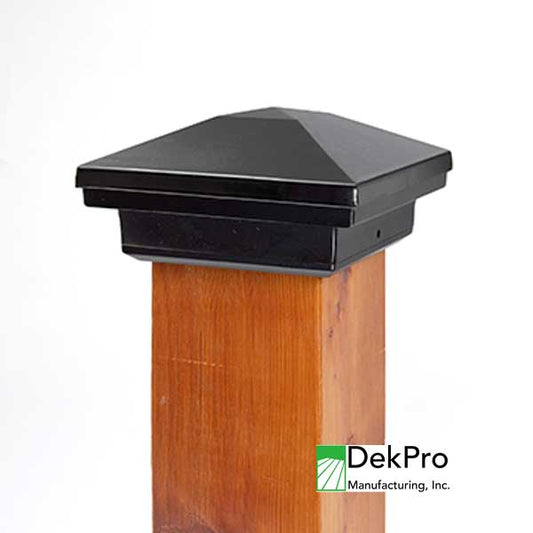 DekPro Effex Summit Post Caps - Gloss Black - The Deck Store USA