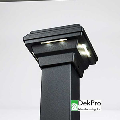DekPro Effex Solar 2" (Under) Post Caps - Textured Black - The Deck Store USA