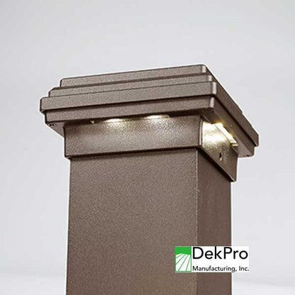 DekPro Effex Solar 3" (Under) Post Caps - Textured Bronze - The Deck Store USA