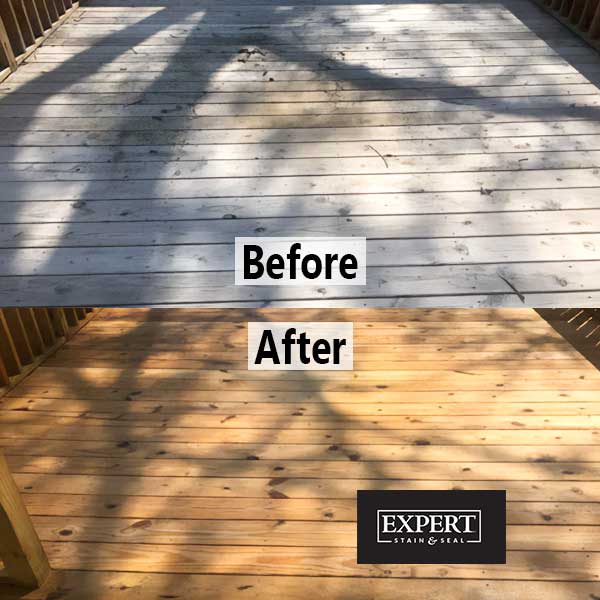 Expert Stain Eco Cleaner Before & After - The Deck Store USA