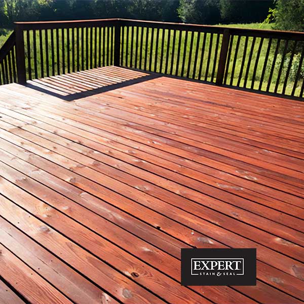 Expert Semi-Transparent Wood Stain Mahogany Deck - The Deck Store USA