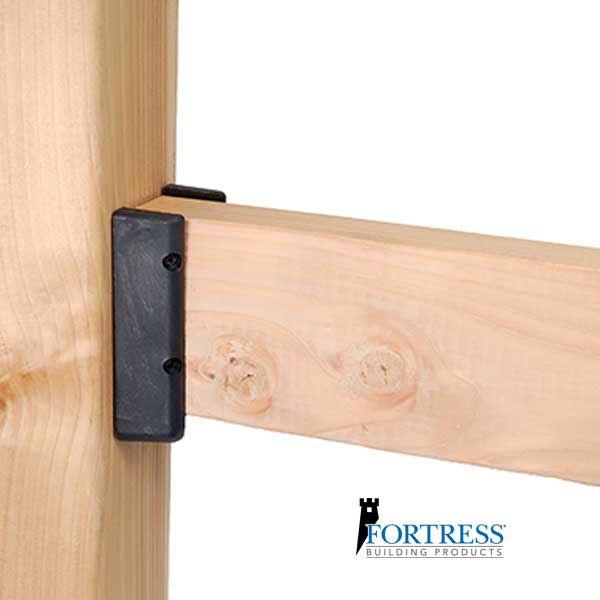 Fortress 2x4 Straight/Stair Rail Brackets Installed - The Deck Store USA
