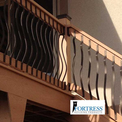 Fortress 2x4 Rail Brackets Installed - The Deck Store USA