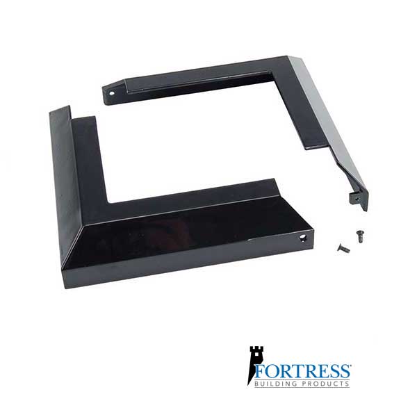 Fortress Accents Post Base Covers - Gloss Black 2PC - The Deck Store USA