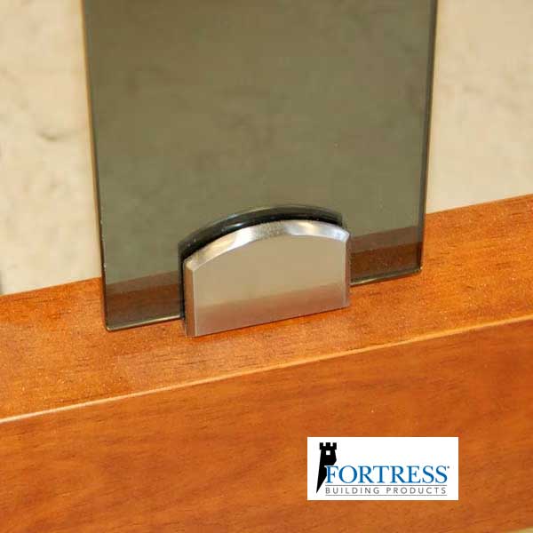 Fortress Pure View Glass Mounting Clips Front - The Deck Store USA