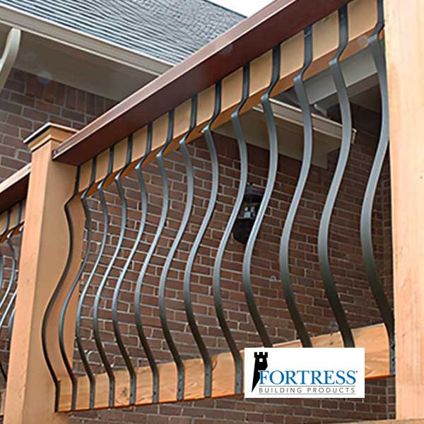Fortress Vienna Belly Face Mount Balusters Installed - The Deck Store USA