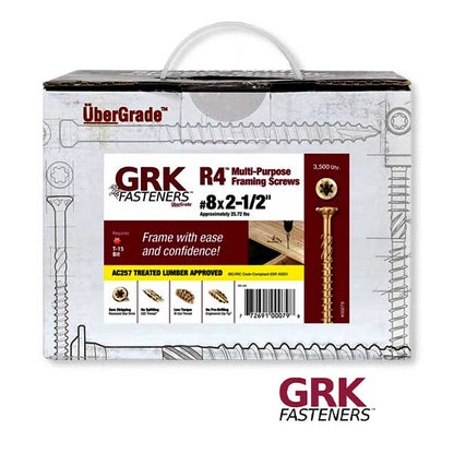 GRK R4 Multi-Purpose Screws Bulk Carton