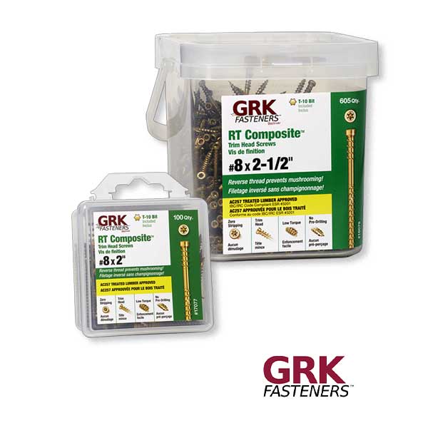 GRK RT Composite Trim Head Screws