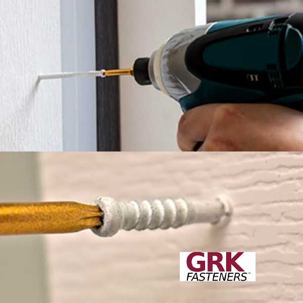 GRK White RT Composite Trim Head Screws In Use