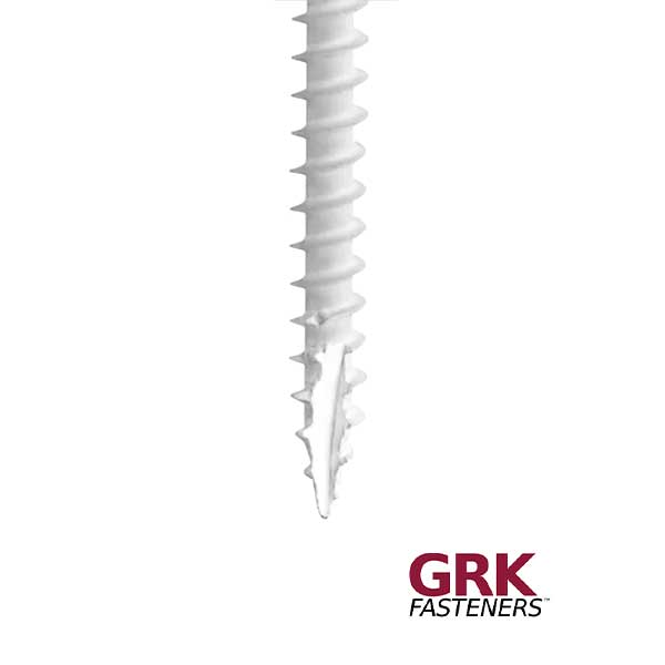 GRK White RT Composite Trim Head Screw Tip