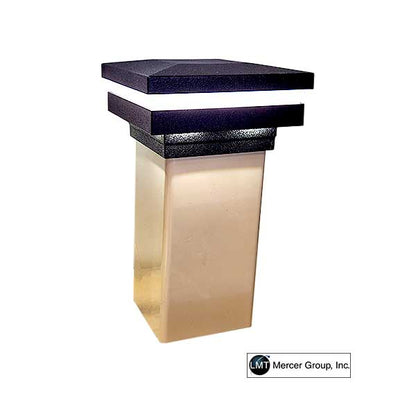 LMT Ornamental Combo Post Cap Light - Lit - The Deck Store USA