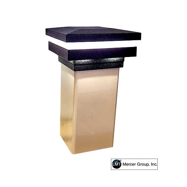 LMT Ornamental Combo Post Cap Light - Lit - The Deck Store USA