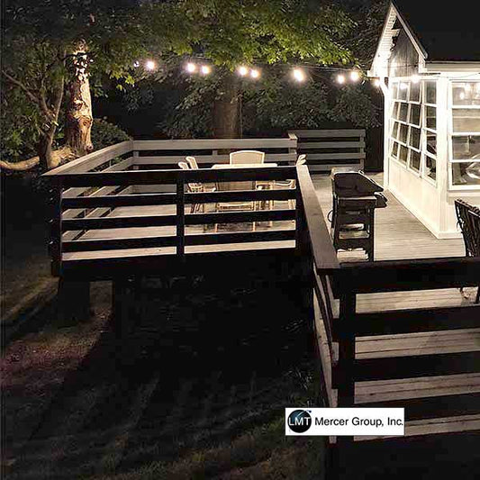 LMT Bistro String Lights Installed - The Deck Store USA